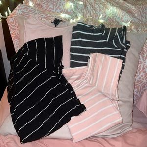 Stripped tee shirt lot